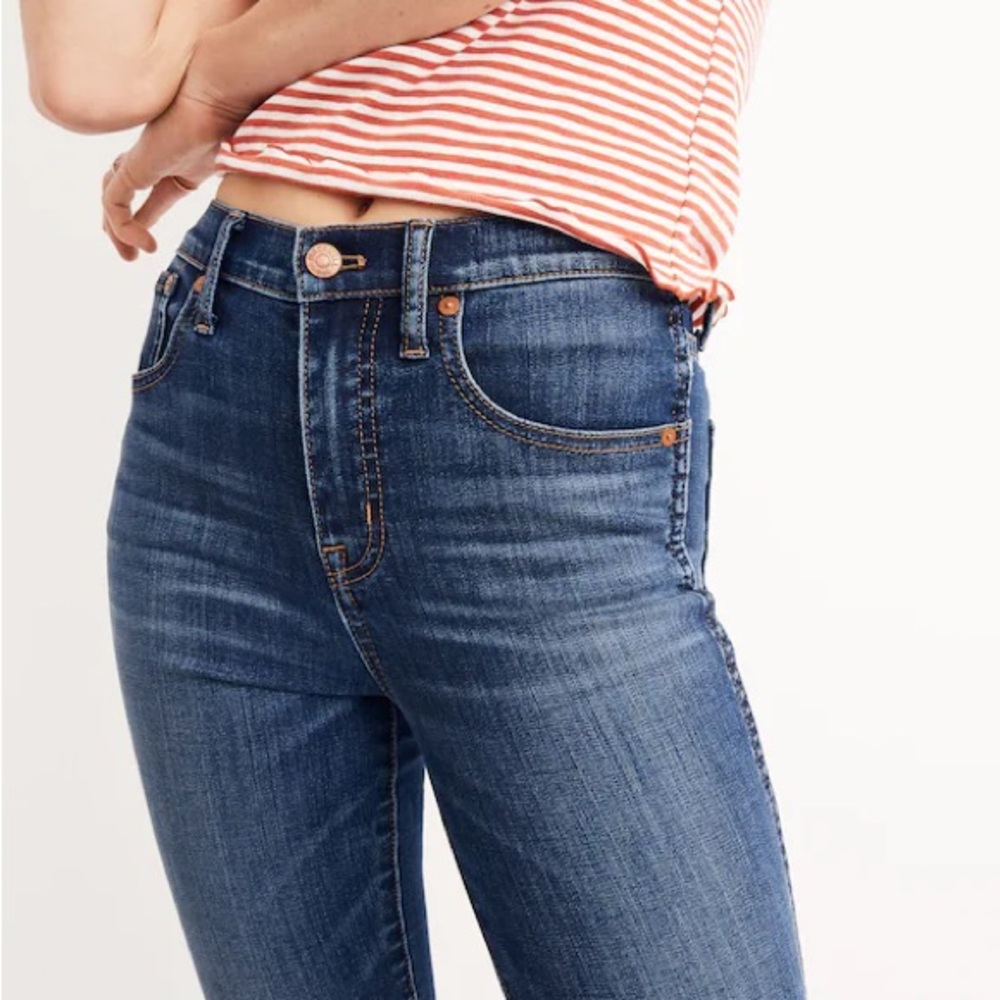 Madewell Women’s 10" High-Rise Skinny Jeans Magic Pockets TENCEL Denim Preppy